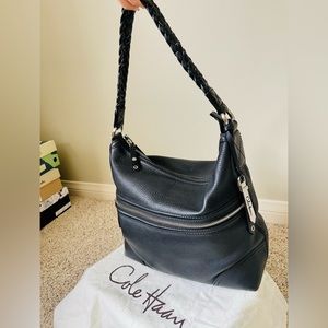 Cole Haan Large Black Shoulder Bag in Black
